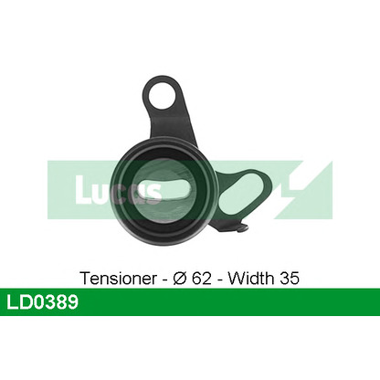 Photo Tensioner Pulley, timing belt LUCAS LD0389