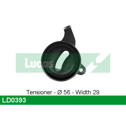 Photo Tensioner Pulley, timing belt LUCAS LD0393