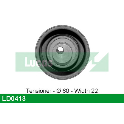 Photo Tensioner Pulley, timing belt LUCAS LD0413