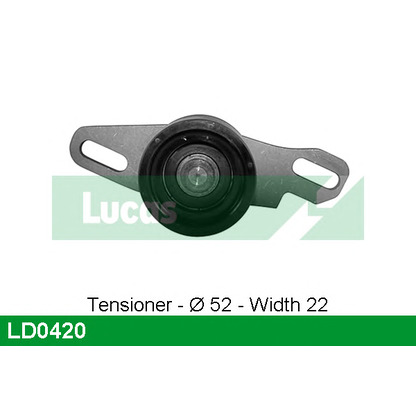 Photo Tensioner Pulley, timing belt LUCAS LD0420