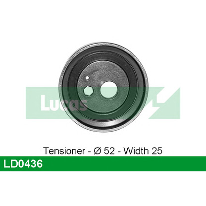 Photo Tensioner Pulley, timing belt LUCAS LD0436