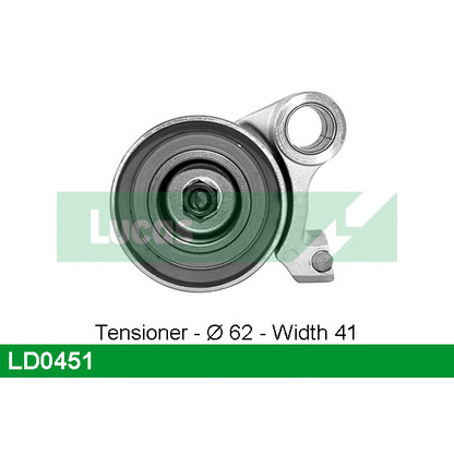 Photo Tensioner Pulley, timing belt LUCAS LD0451