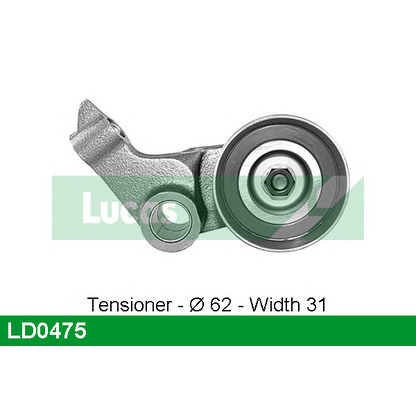 Photo Tensioner Pulley, timing belt LUCAS LD0475