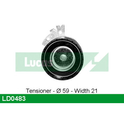 Photo Tensioner Pulley, timing belt LUCAS LD0483