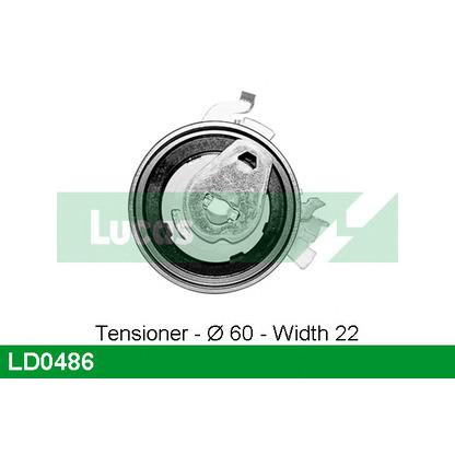 Photo Tensioner Pulley, timing belt LUCAS LD0486