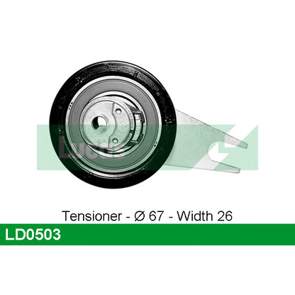 Photo Tensioner Pulley, timing belt LUCAS LD0503