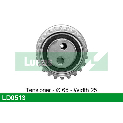 Photo Tensioner Pulley, timing belt LUCAS LD0513