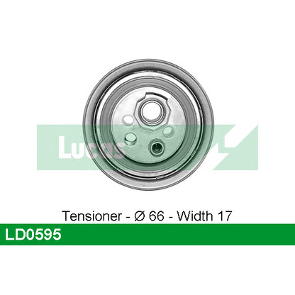 Photo Tensioner Pulley, timing belt LUCAS LD0595