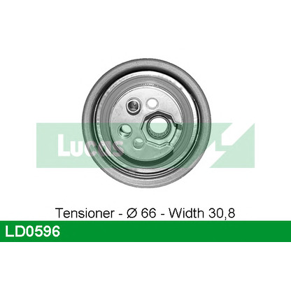 Photo Tensioner Pulley, timing belt LUCAS LD0596
