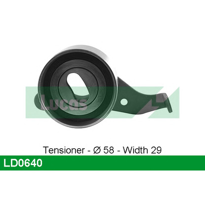 Photo Tensioner Pulley, timing belt LUCAS LD0640