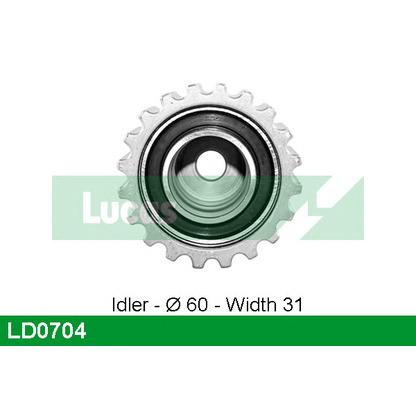 Photo Deflection/Guide Pulley, timing belt LUCAS LD0704