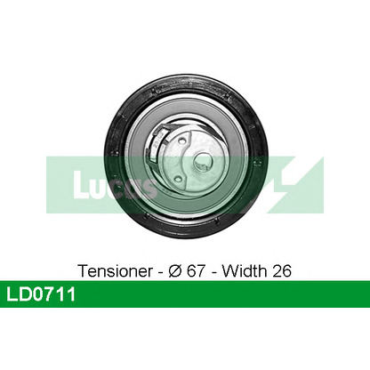 Photo Tensioner Pulley, timing belt LUCAS LD0711