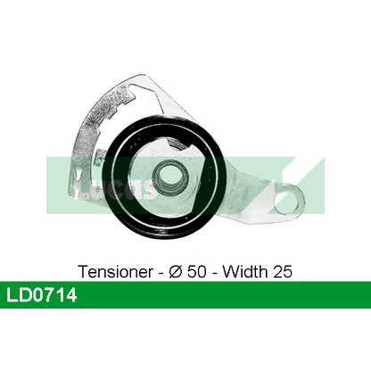 Photo Tensioner Pulley, timing belt LUCAS LD0714