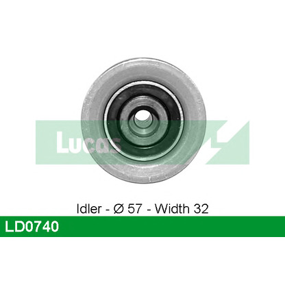 Photo Deflection/Guide Pulley, timing belt LUCAS LD0740