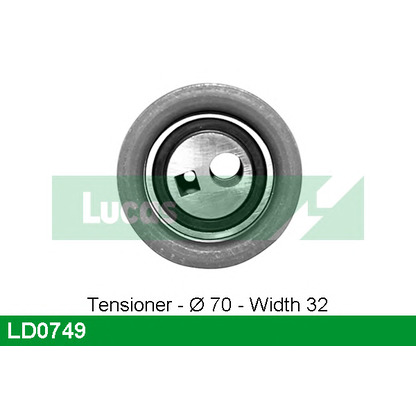 Photo Tensioner Pulley, timing belt LUCAS LD0749