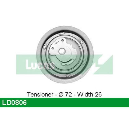 Photo Tensioner Pulley, timing belt LUCAS LD0806