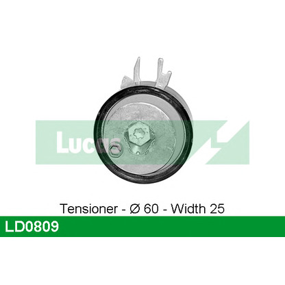 Photo Tensioner Pulley, timing belt LUCAS LD0809
