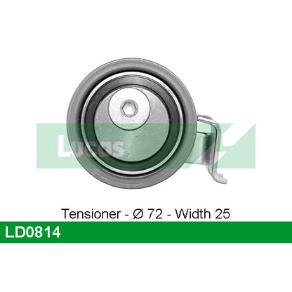 Photo Tensioner Pulley, timing belt LUCAS LD0814