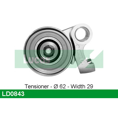 Photo Tensioner Pulley, timing belt LUCAS LD0843