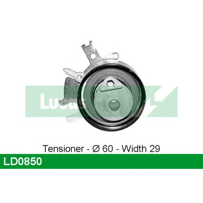 Photo Tensioner Pulley, timing belt LUCAS LD0850