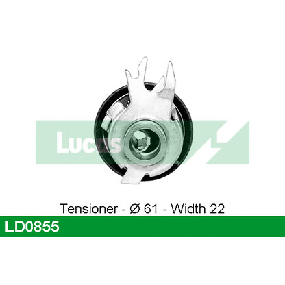 Photo Tensioner Pulley, timing belt LUCAS LD0855