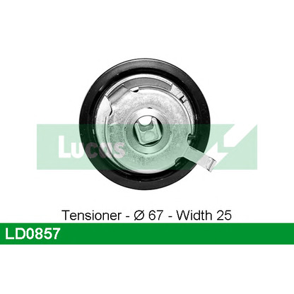 Photo Tensioner Pulley, timing belt LUCAS LD0857