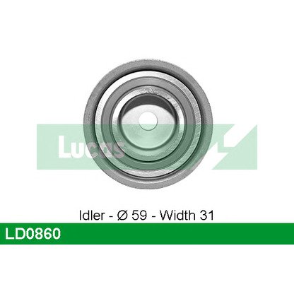 Photo Deflection/Guide Pulley, timing belt LUCAS LD0860