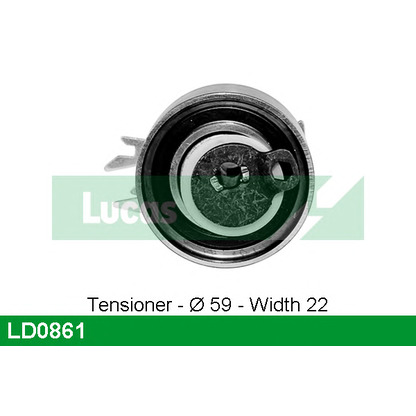Photo Tensioner Pulley, timing belt LUCAS LD0861