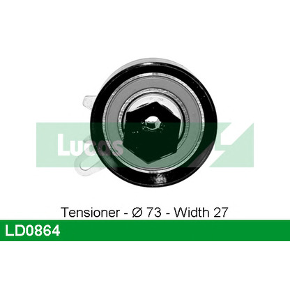 Photo Tensioner Pulley, timing belt LUCAS LD0864