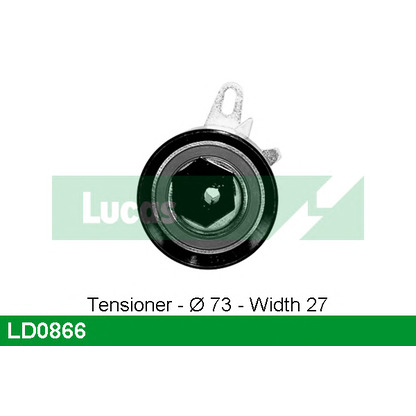 Photo Tensioner Pulley, timing belt LUCAS LD0866