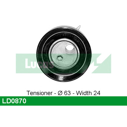 Photo Tensioner Pulley, timing belt LUCAS LD0870