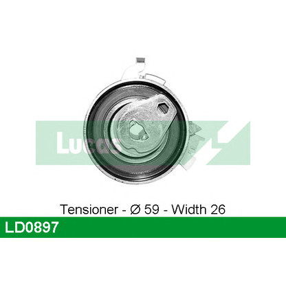 Photo Tensioner Pulley, timing belt LUCAS LD0897