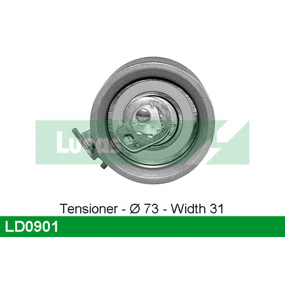 Photo Tensioner Pulley, timing belt LUCAS LD0901