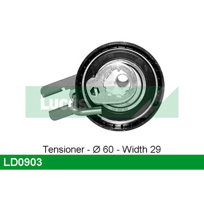 Photo Tensioner Pulley, timing belt LUCAS LD0903