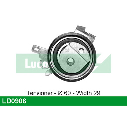 Photo Tensioner Pulley, timing belt LUCAS LD0906