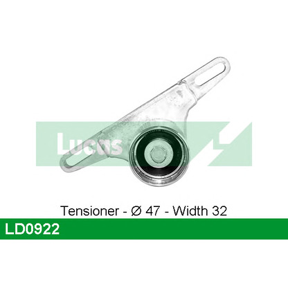 Photo Tensioner Pulley, timing belt LUCAS LD0922