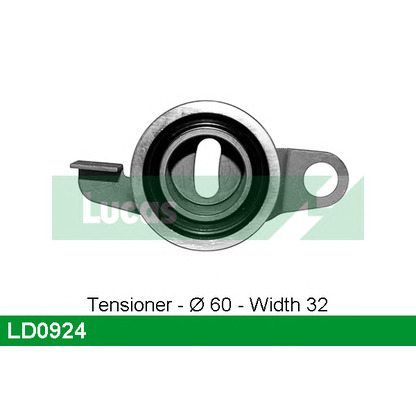 Photo Tensioner Pulley, timing belt LUCAS LD0924
