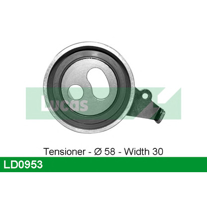 Photo Tensioner Pulley, timing belt LUCAS LD0953