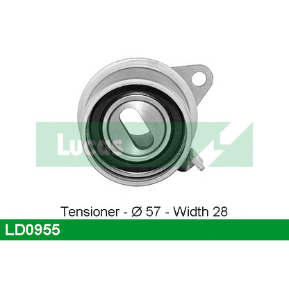 Photo Tensioner Pulley, timing belt LUCAS LD0955