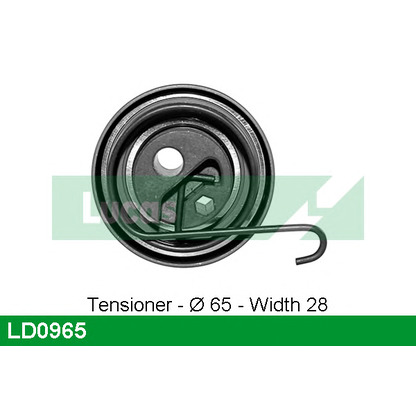 Photo Tensioner Pulley, timing belt LUCAS LD0965