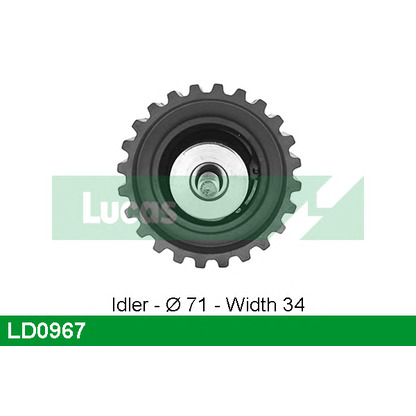 Photo Deflection/Guide Pulley, timing belt LUCAS LD0967