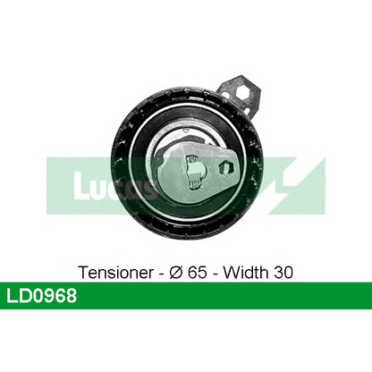 Photo Tensioner Pulley, timing belt LUCAS LD0968