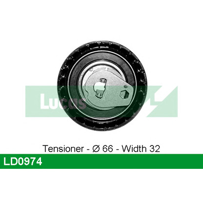 Photo Tensioner Pulley, timing belt LUCAS LD0974