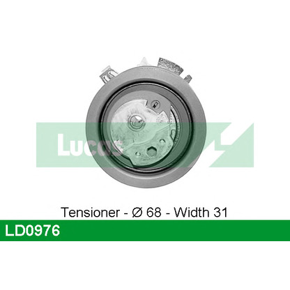 Photo Tensioner Pulley, timing belt LUCAS LD0976