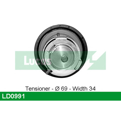 Photo Tensioner Pulley, timing belt LUCAS LD0991