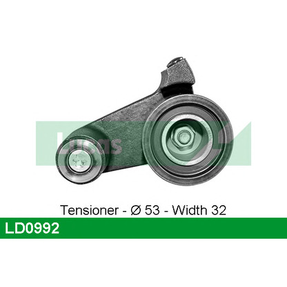 Photo Tensioner Pulley, timing belt LUCAS LD0992