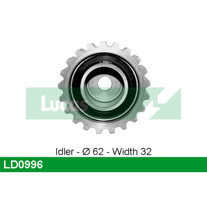 Photo Deflection/Guide Pulley, timing belt LUCAS LD0996