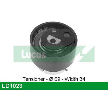 Photo Tensioner Pulley, timing belt LUCAS LD1023