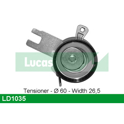 Photo Tensioner Pulley, timing belt LUCAS LD1035