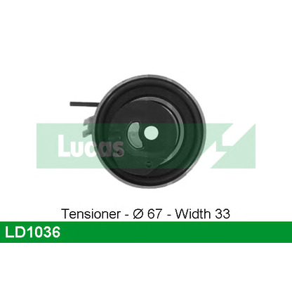 Photo Tensioner Pulley, timing belt LUCAS LD1036
